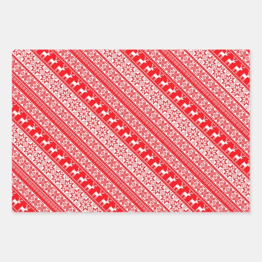  lelijke kersttrui Nordic Reindeer Inpakpapier Vel (Voorkant)