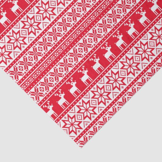 lelijke kersttrui Nordic Reindeer Tissuepapier (Detail)