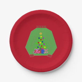 Lelijke Kersttrui Papieren Bordje