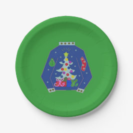 Lelijke Kersttrui Papieren Bordje
