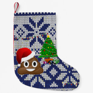 lelijke kersttrui poep emoji stocker kleine kerstsok