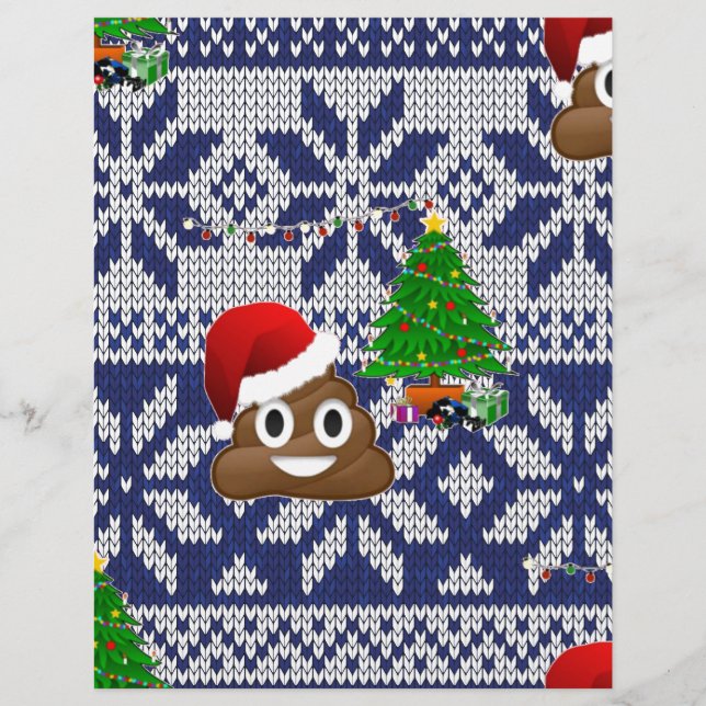 lelijke kersttrui pover emoji (Voorkant)