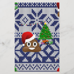 lelijke kersttrui pover emoji briefpapier