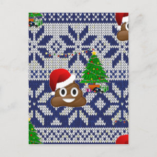 lelijke kersttrui pover emoji feestdagenkaart