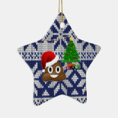 lelijke kersttrui pover emoji keramisch ornament (Rechts)