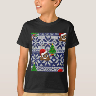 lelijke kersttrui pover emoji t-shirt
