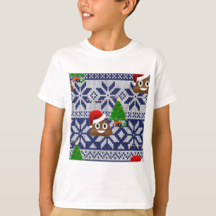 lelijke kersttrui pover emoji t-shirt