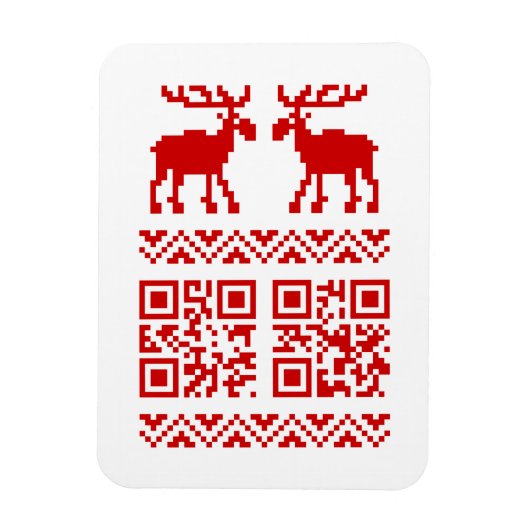 Lelijke Kersttrui QR-code Gelukkig Nieuwjaar ! Magneet (Verticaal)