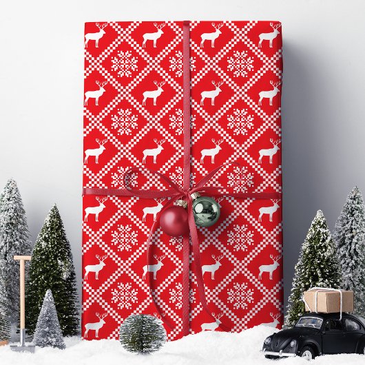 Lelijke Kersttrui Red Deer Cadeaupapier