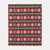 Lelijke kersttrui rood en groen fleece deken (Voorkant)