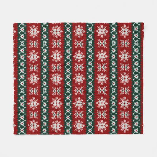 Lelijke kersttrui rood en groen fleece deken (Voorkant (Horizontaal))