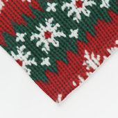 Lelijke kersttrui rood en groen fleece deken (Hoek)