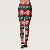 Lelijke kersttrui rood en groen leggings (Achterkant)