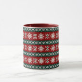 Lelijke kersttrui rood en groen mok (Midden)