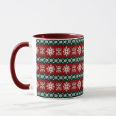 Lelijke kersttrui rood en groen mok (Links)