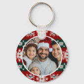 Lelijke kersttrui rood en groen sleutelhanger (Voorkant)
