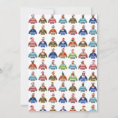 Lelijke Kersttrui Schattige Hondenfeest Kaart (Achterkant)