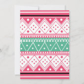 Lelijke kersttrui Schattige rendierfeest Kaart (Achterkant)