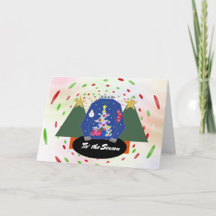 Lelijke kersttrui seizoen nostalgie feestdagen kaart