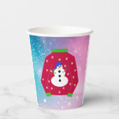 Lelijke kersttrui seizoen nostalgisch papieren bekers (Achterkant)