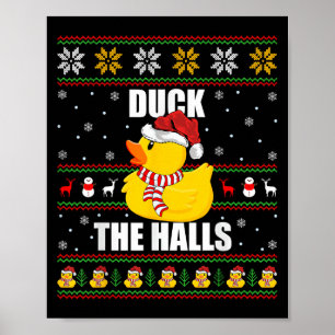Lelijke Kersttrui Stijl Grappige Rubberen Eend Ker Poster