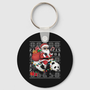 Lelijke Kersttrui Stijl Kerstman Ridder Panda Kers Sleutelhanger