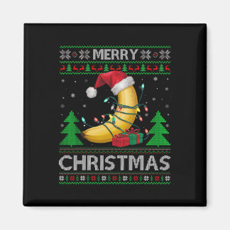 Lelijke Kersttrui Stijl Lichten Santa Banana Chris Magneet