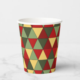 Lelijke Kersttrui thema driehoeken papieren bekers
