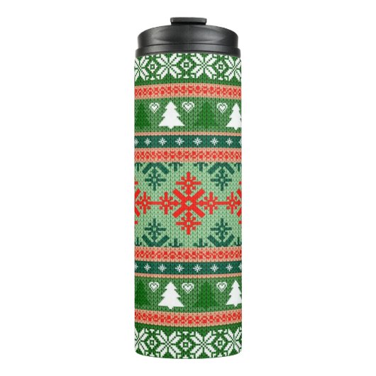 lelijke kersttrui thermosbeker (Voorkant)