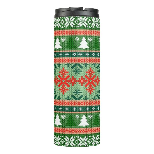 lelijke kersttrui thermosbeker (Achterkant)