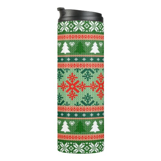 lelijke kersttrui thermosbeker (Geroteerd rechts)