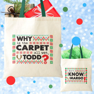 Lelijke Kersttrui Todd Margo Tapijt Rood Grappig Tote Bag
