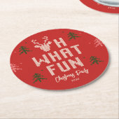 Lelijke Kersttrui Vakantie Feest Onderzetters (Gebogen)