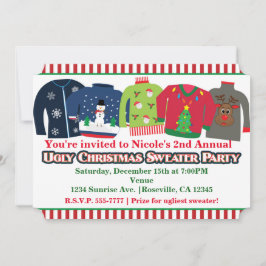 Lelijke Kersttrui Vakantie Feest Uitnodigingen