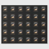 Lelijke kersttrui verlicht kerstman taco kerst cadeaupapier (Vlak)