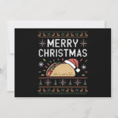 Lelijke kersttrui verlicht kerstman taco kerst feestdagenkaart (Voorkant)