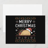 Lelijke kersttrui verlicht kerstman taco kerst feestdagenkaart (Voorkant / Achterkant)