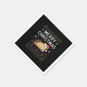 Lelijke kersttrui verlicht kerstman taco kerst servet (Hoek)