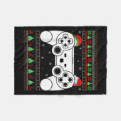 Lelijke Kersttrui Videogame Controller Xmas Fleece Deken (Voorkant (Horizontaal))
