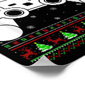 Lelijke Kersttrui Videospel Controller Kerstmis Poster (Hoek)