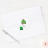 Lelijke Kersttrui Vierkante Sticker (Envelop)