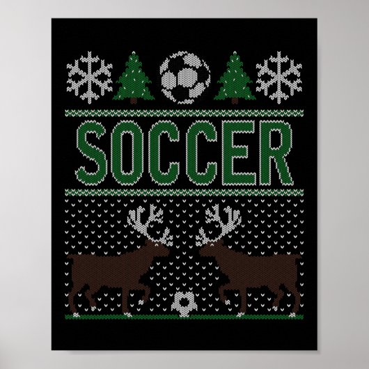 Lelijke Kersttrui Voetbal  Poster (Voorkant)