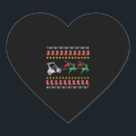 Lelijke Kersttrui voor Golfer Golf Hart Sticker<br><div class="desc">Lelijke Kersttrui voor Golfer Golf</div>
