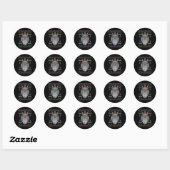 Lelijke kersttruien 1 ronde sticker (Vel)