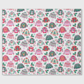 Lelijke kersttruien met kerstman en rendier cadeaupapier (Vlak)