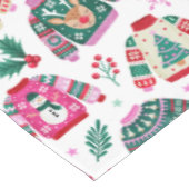 Lelijke kersttruien met kerstman en rendier tafelkleed (Gekanteld)