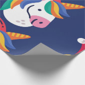 lelijke kerstunicorn kerstman cadeaupapier (Hoek)