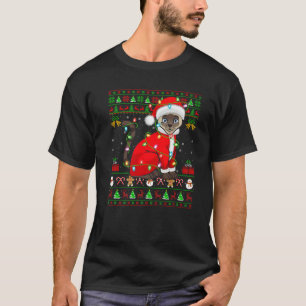 Lelijke Kerstverlichting Kerstman Kostuum Siamese  T-shirt