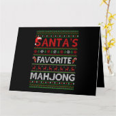Lelijke kerstverlichting santa's favoriete mahjong kaart (Gele Bloem)