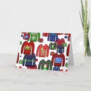 lelijke kerstzweten feestdagen kaart